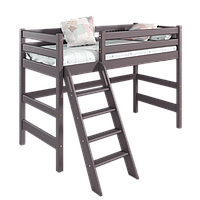 Детская (подростковая) полувысокая кровать (кровать-чердак) Соня с наклонной лестницей (лаванда)