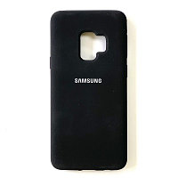 Силиконовый чехол Silicone Case черный для Samsung G960 Galaxy S9
