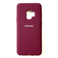 Силиконовый чехол Silicone Case бордовый для Samsung G960 Galaxy S9
