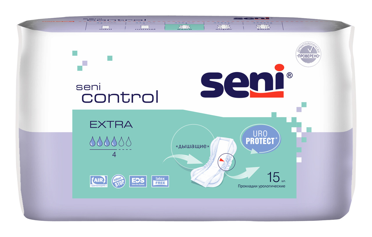 Прокладки урологические для женщин Seni Control Extra, 15 шт. - фото 1 - id-p164849208