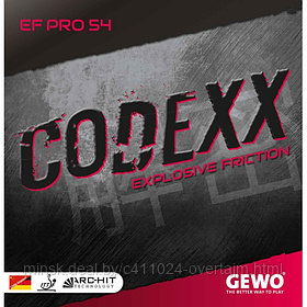 Накладка д/ракетки н/т GEWO Rubber Codexx EF Pro 54 red 2.2 mm