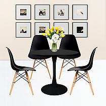 Стол обеденный Tulip черный 90см, фото 2