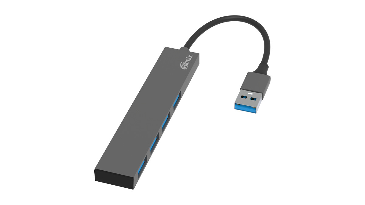 Универсальный USB разветвитель Ritmix CR-4404 Metal - фото 1 - id-p164855888