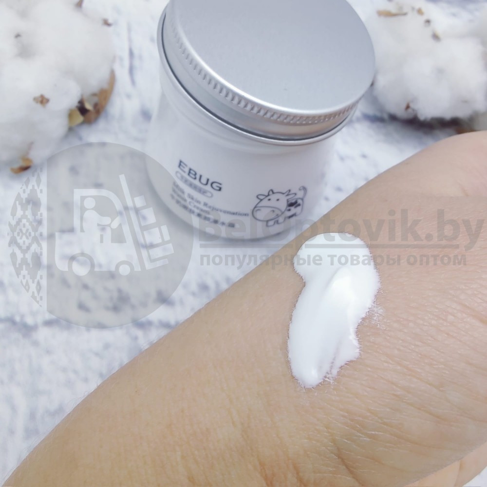 Увлажняющий, выравнивающий тон крем для лица с козьим молоком Ebug Milk Water Cream 80 g - фото 3 - id-p164857735