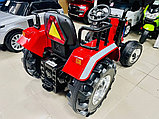 Детский электромобиль RiverToys трактор O030OO (красный), фото 3