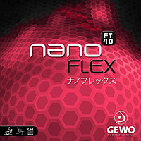 Накладка д/ракетки н/т GEWO Rubber NanoFLEX FT 40 red 2.1 mm