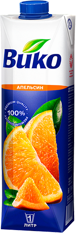Сок апельсиновый восстановленный  1л, тетрапакет ТМ Вико [6]