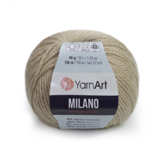 Пряжа Ярнарт Милано (Yarnart Milano) цвет 870 светлый беж