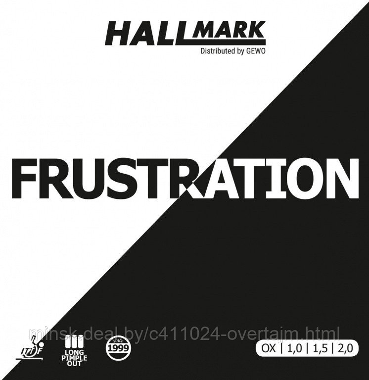 Накладка д/ракетки н/т HALLMARK Rubber Frustration bl OX - фото 1 - id-p164900772