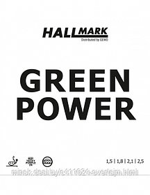 Накладка д/ракетки н/т HALLMARK Rubber Green Power bl 2.5mm