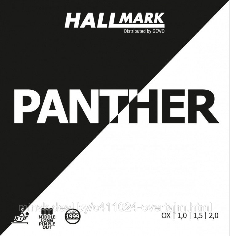 Накладка д/ракетки н/т HALLMARK Rubber Panther red OX - фото 1 - id-p164900779