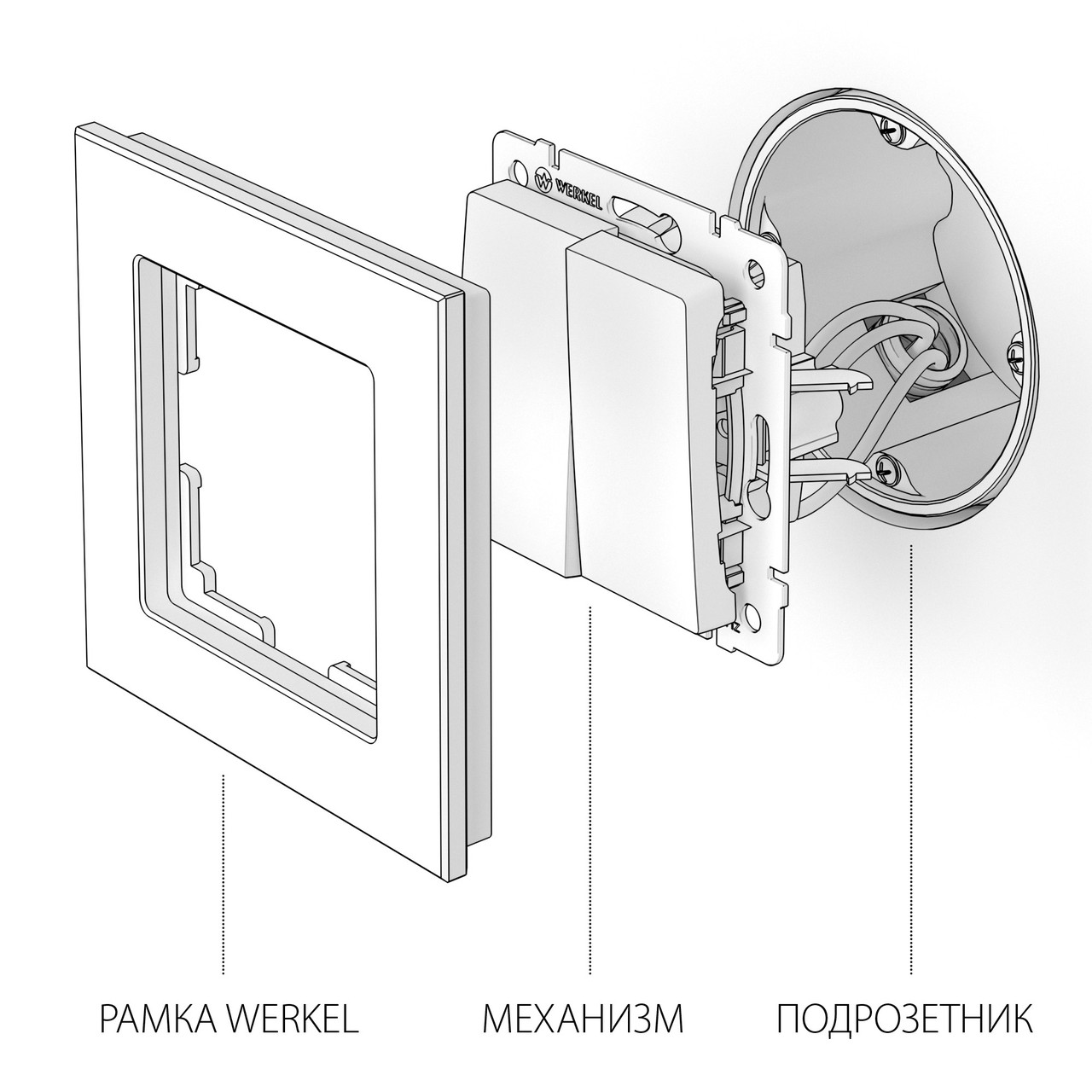 Werkel WL03-SW-2G-ivory Выключатель двухклавишный (слоновая кость) - фото 2 - id-p146002181