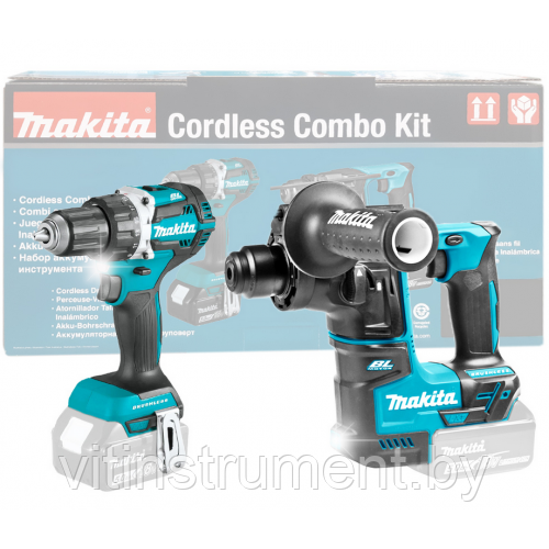 Набор инструментов Makita DLX2271 (дрель-шуруповертDDF484Z /перфоратор DHR171Z) Макита