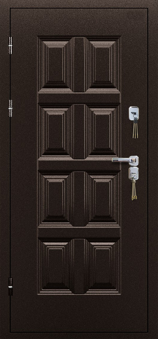 ПРОМЕТ "Винтер" (ТЕРМОРАЗРЫВ) Белёный Дуб (А) (980мм левая, УЦЕНКА ТИП 1) | Входная металлическая дверь - фото 3 - id-p164915642