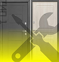 ПРОМЕТ "Практик" Беленый Дуб (880мм левая, УЦЕНКА ТИП 1) | Входная металлическая дверь, фото 1