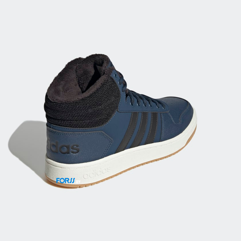 Кроссовки Adidas HOOPS 2.0 (Crew Navy / Core Black / Gum) - фото 3 - id-p164921813