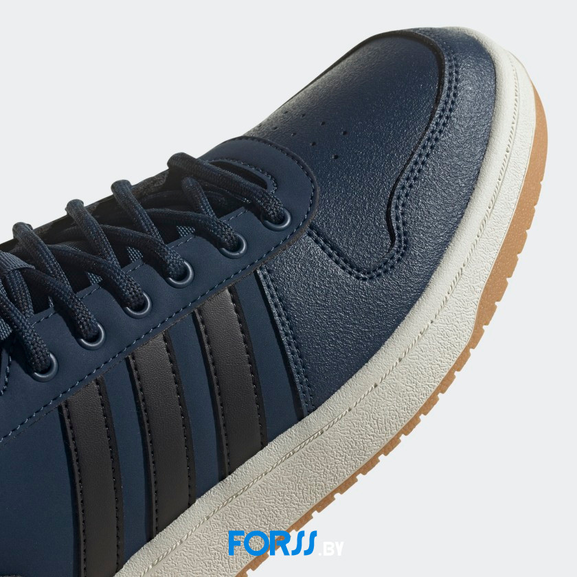 Кроссовки Adidas HOOPS 2.0 (Crew Navy / Core Black / Gum) - фото 5 - id-p164921813