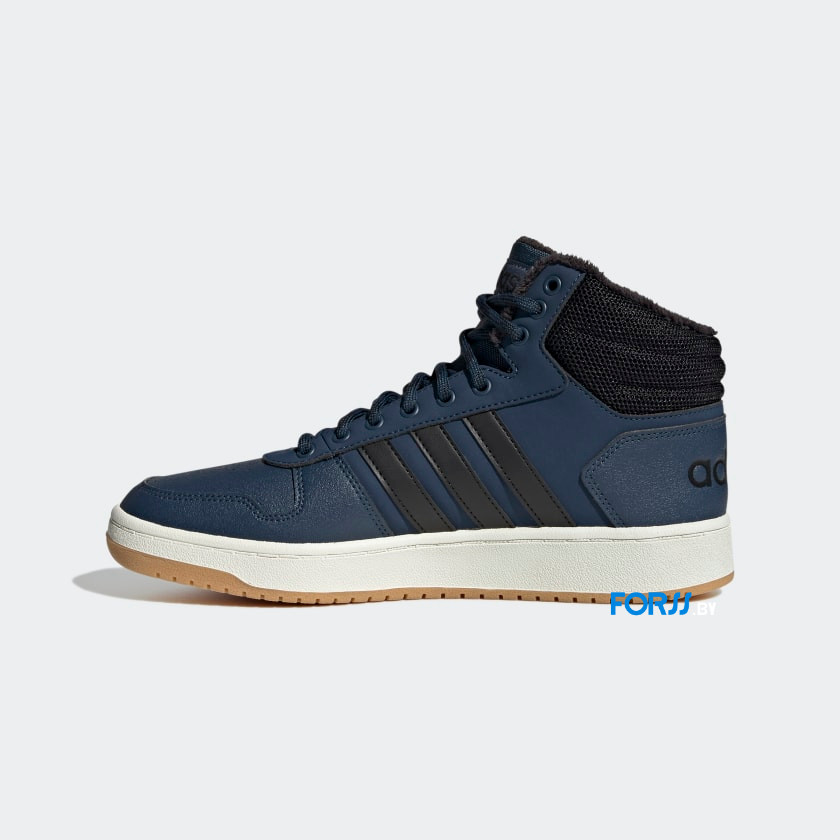 Кроссовки Adidas HOOPS 2.0 (Crew Navy / Core Black / Gum) - фото 4 - id-p164921814