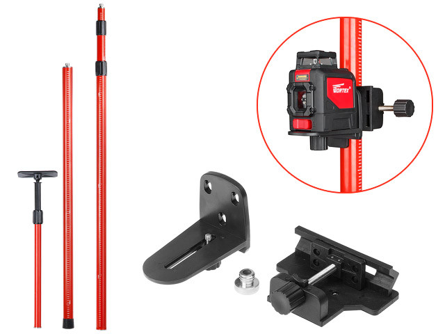 Телескопическая штанга для нивелира WORTEX TP 0104 - фото 1 - id-p164928831