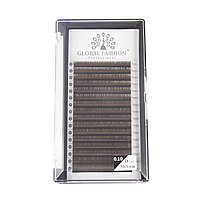 Набор ленточных ресниц Global Fashion Premium Lashes микс (7-13 мм) D 0.10, темный шоколад