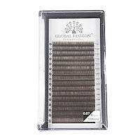 Набор ленточных ресниц Global Fashion Premium Lashes микс (7-13 мм) C 0.07, темный шоколад