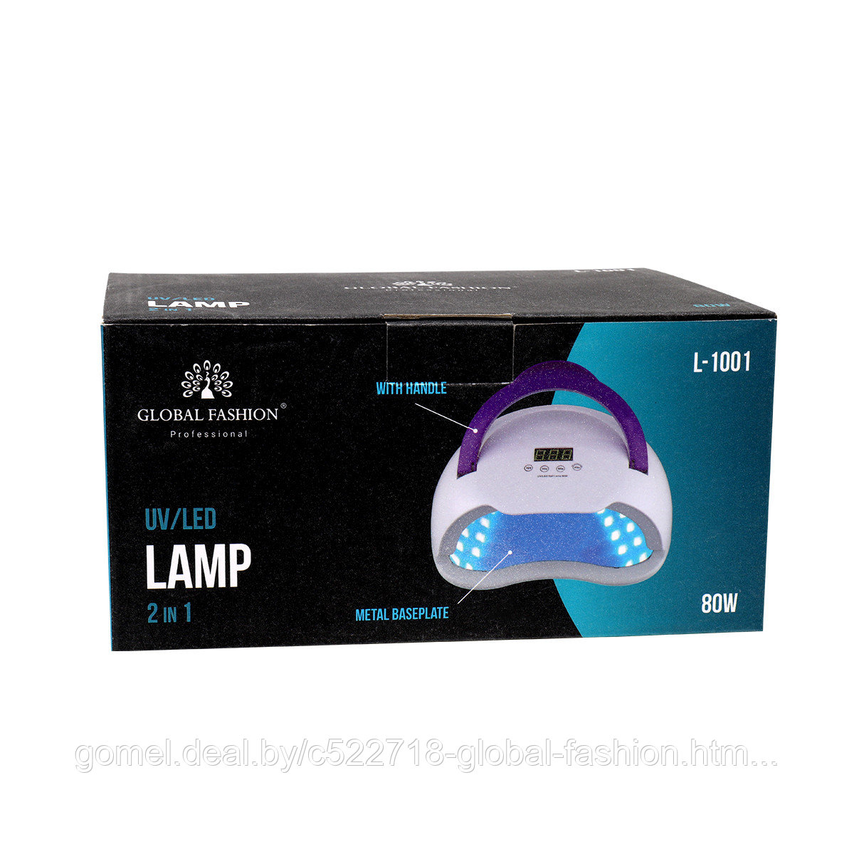 Лампа для ногтей Global Fashion Led/UV 80W, L-1001-purple - фото 3 - id-p164930251
