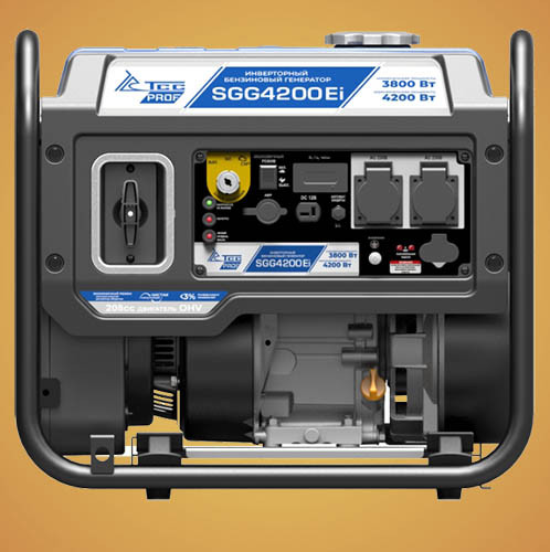 Бензогенератор инверторный SGG 4200Ei в кожухе - фото 2 - id-p162009588