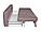 Ортопедический диван Сандра на металлокаркасе (ткань Bravo light brown/накладка тон орех), фото 8