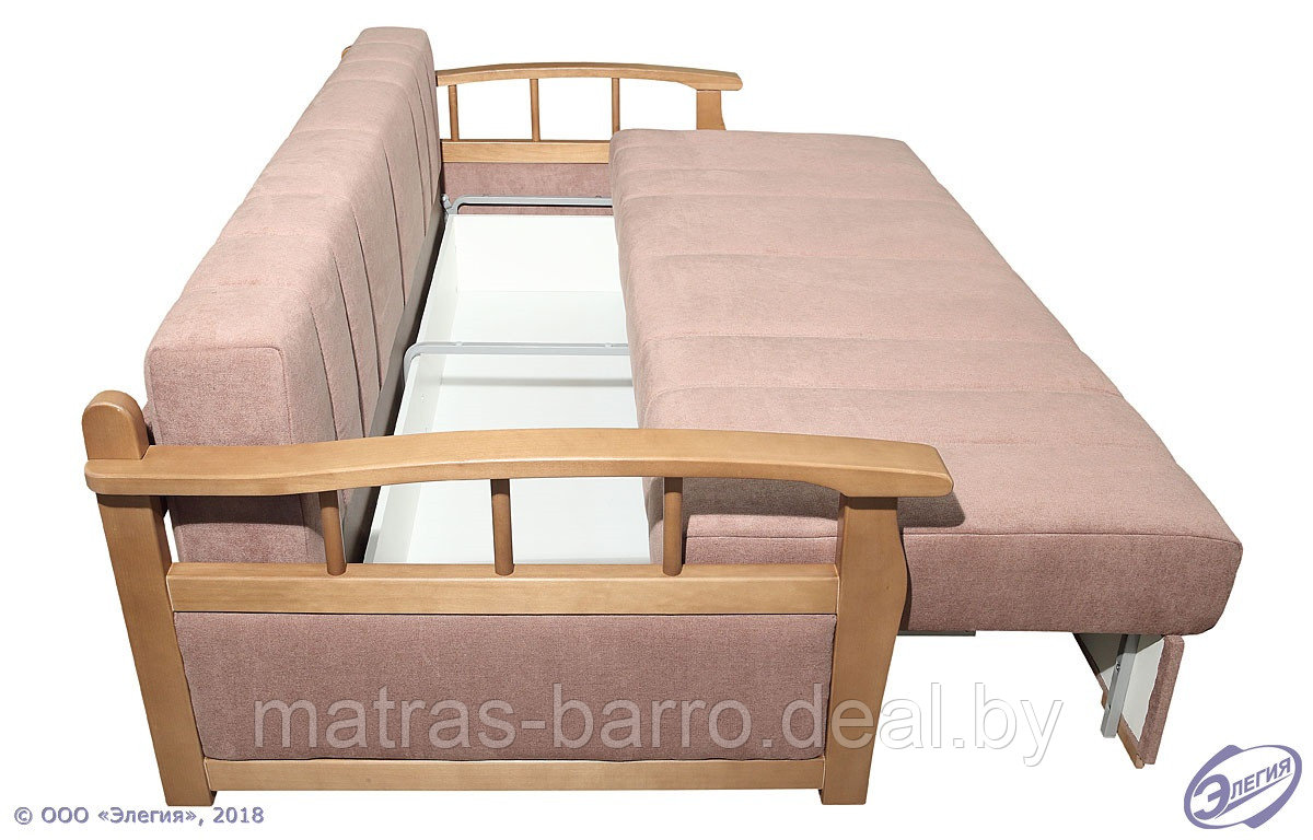 Ортопедический диван Барон с подлокотниками из массива дерева (ткань Era cotton) - фото 9 - id-p164940730
