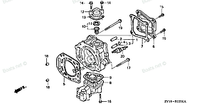 Прокладка ГБЦ головки блока цилиндра Honda BF4.5/5 12251-ZV1-851, фото 2