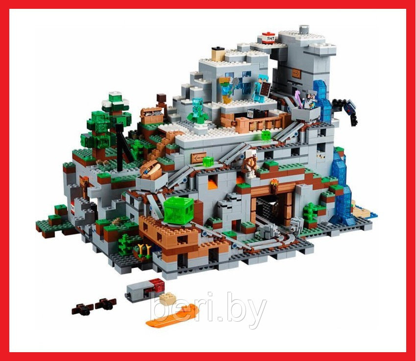 76010 Конструктор My World "Пещера в горах" Minecraft, 2688 деталей, Аналог LEGO Minecraft 21137 - фото 2 - id-p164940979