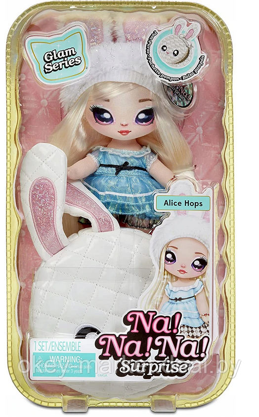 Мягкая кукла Na! Na! Na! Surprise Glam Series Алиса Хопс кролик - фото 3 - id-p164954116
