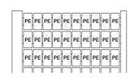 RC610 "PE" Маркировка для клемм шириной 6мм (карта 100шт)