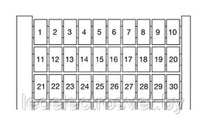RC610 "1-100" Маркировка для клемм шириной 6мм (карта 100шт)
