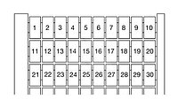RC610 "1-100" Маркировка для клемм шириной 6мм (карта 100шт)