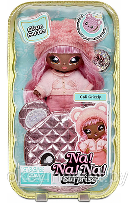 Мягкая кукла Na! Na! Na! Surprise Glam Series Кали Гризли мишка 575351, фото 2