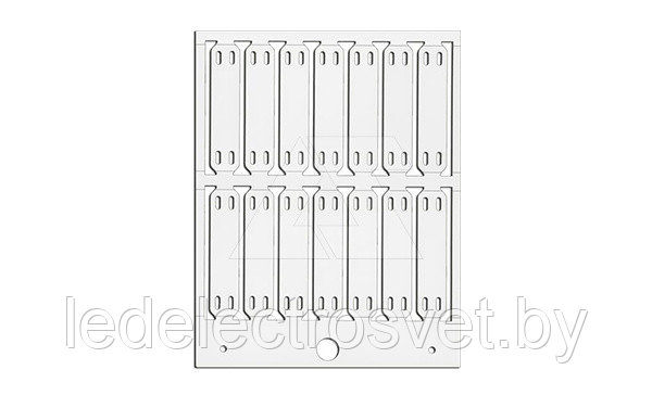 Маркировка MG-ETF 54192 для кабеля, 13x57мм (карта 14 шт), белый - фото 1 - id-p164875621