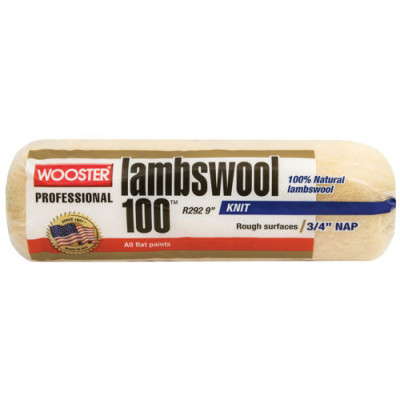 Малярный валик из овечьей шерсти LAMBSWOOL 100 R291-9 Ширина 22.86 Ворс 1.27 см - фото 1 - id-p164956652