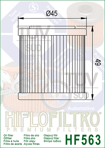 Масляный фильтр HF 563 - фото 2 - id-p164958442