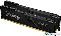 Оперативная память Kingston FURY Beast 2x8GB DDR4 PC4-29800 KF437C19BBK2/16