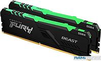 Оперативная память Kingston FURY Beast RGB 2x8GB DDR4 PC4-25600 KF432C16BBAK2/16