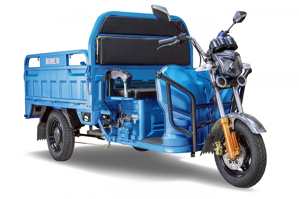 Грузовой электрический трицикл Rutrike Гибрид 1500 60V 1000W синий