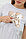 1-НМП 00801 Сорочка женская для беременных и кормящих мам серый меланж/бежевый, фото 4