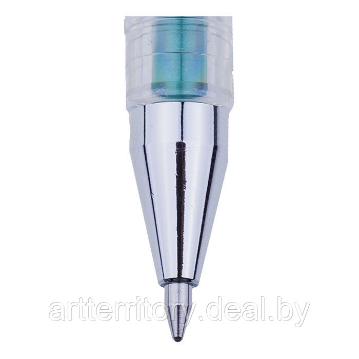 Ручка гелевая Crown "Hi-Jell Metallic" (0,7мм, металлик) (зеленая)