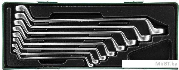 Jonnesway W23108S Набор ключей гаечных накидных изогнутых 75° в сумке, 6-22 мм, 8 предметов - фото 1 - id-p165005795