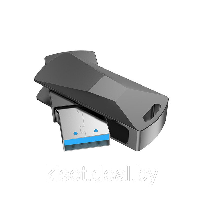 Флешка USB 3.0 Flash HOCO UD5 128GB серый - фото 2 - id-p164686475