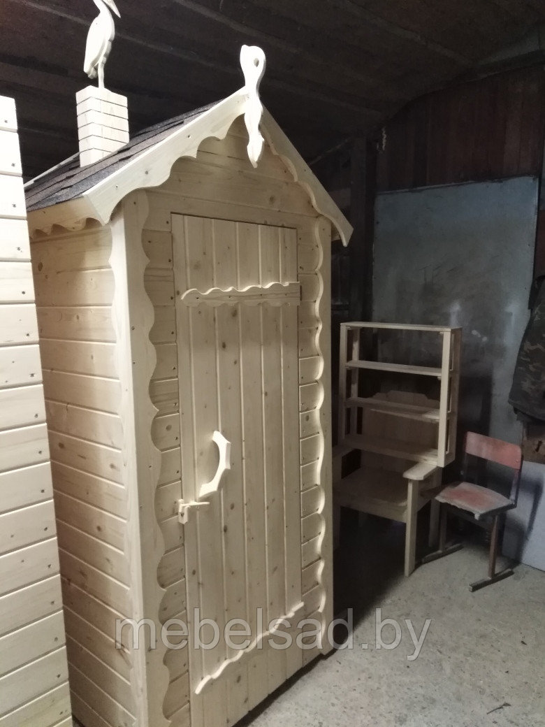 Туалет дачный деревянный "Терем Люкс" - фото 3 - id-p156796644