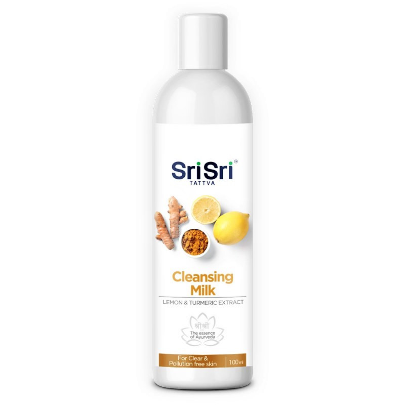 Молочко для снятия макияжа, Cleansing Milk Sri Sri, 100 мл - куркума и лимон