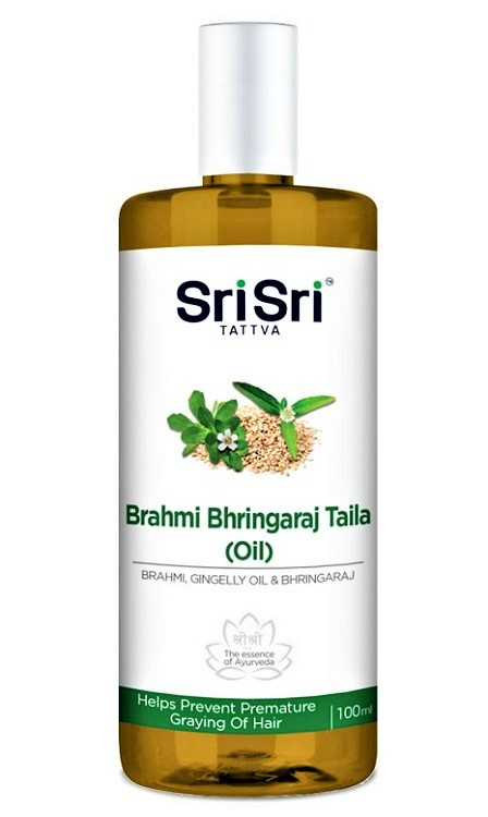 Масло для волос Брами Бринградж, Brahmi Bhringaraj Taila Sri Sri, 100 мл