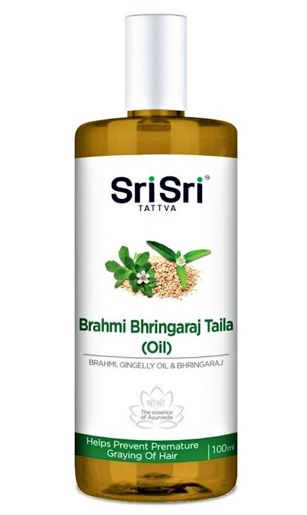 Масло для волос Брами Бринградж, Brahmi Bhringaraj Taila Sri Sri, 100 мл - фото 1 - id-p165026068